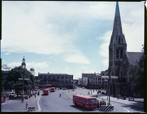 Cathedral Square, Christchurch - Photograph taken by W Walker