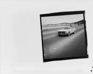 Ford Falcon driving down motorway