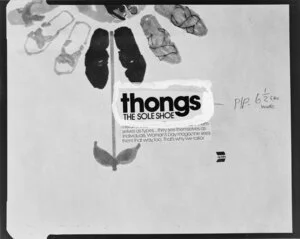 Layout for thongs advertisement