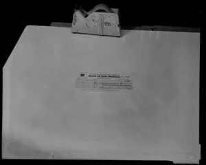 Bank of New Zealand cheque on desk