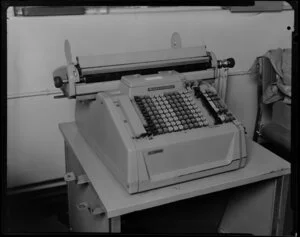 Burroughs typewriter in office