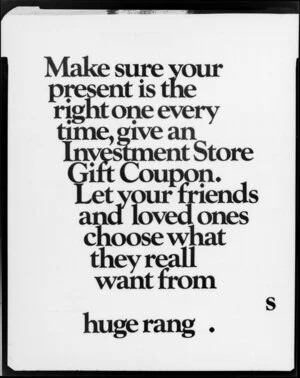 Text for gift coupons