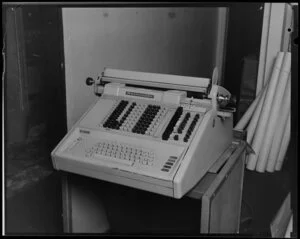 Burroughs typewriter in office