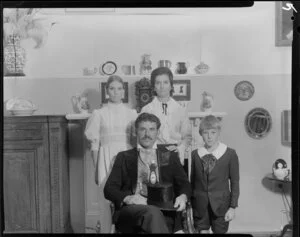 Family group in colonial costume