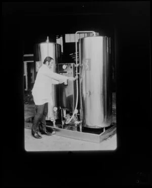 Man working in Lion Brown Brewery
