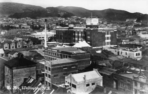 Te Aro, Wellington, with the Bryant & May, Bell & Company factory in centre