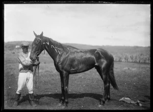 Watson Tuuta with a race horse