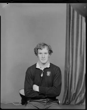 Portrait of member of Wellington Rugby team
