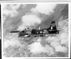 NZRAF fighter plane in air