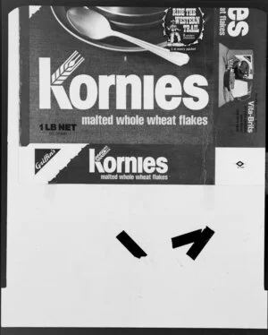 `kornies' cereal box logo