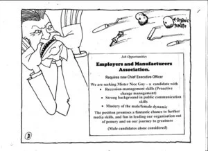 Brockie, Robert Ellison, 1932- :Job opportunities - Employers and Manufacturers Association. 8 July 2011
