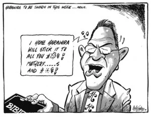 Hubbard, James, 1949- :Harawira to be sworn in this week... news. 13 July 2011