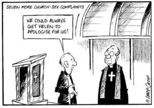 Crimp, Daryl, 1958- :Seven more church-sex complaints. 'We could always get Helen to apologise for us!' 8 July, 2002.