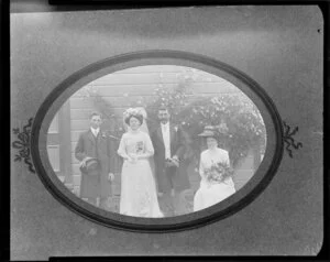Framed wedding photograph