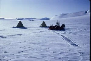 Campsite on polar plateau