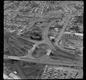 Construction of Ellerslie motorway, Auckland
