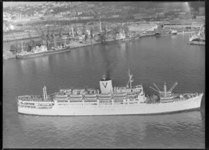The passenger ship Castel Felice on Waitemata Harbour, Auckland