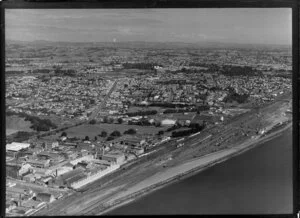 Westfield, suburb and freezing works, Auckland