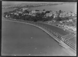 Auckland Harbour Bridge including toll booths