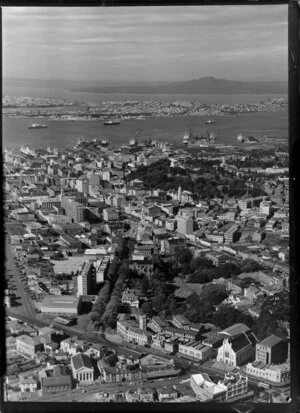 Auckland city, Rangitoto Island in the distance