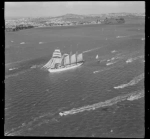 Sailing ship Esmeralda, Auckland harbour