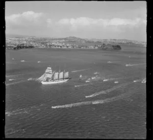 Sailing ship Esmeralda, Auckland harbour