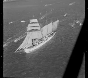 Sailing ship Esmeralda, Auckland harbour