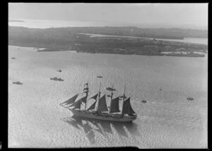 Sailing ship Esmeralda, Auckland Harbour