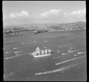 Sailing ship Esmeralda, Auckland harbour