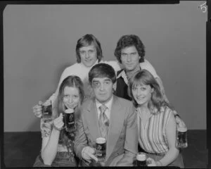 Actors drinking Lion Beer