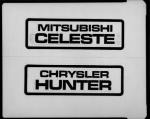 Mitsubishi Celeste Chrysler Hunter number plates