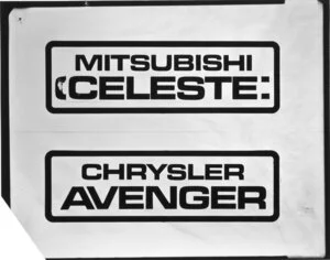 Mitsubishi Celeste Chrysler Avenger number plates