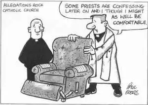 Ekers, Paul, 1961- :'Some priests are confessing later on and I though(t) I might as well be comfortable. 24 June 2002.