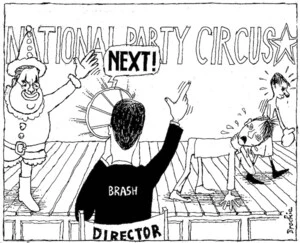 Brockie, Robert Ellison, 1932- :National Party Circus. National Business Review, 21 November, 2003.
