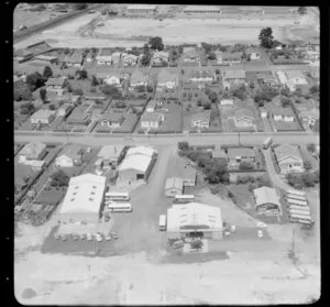 Auckland, including Green Line Buses depot and houses