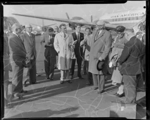Welcome party for the British Overseas Airways Corporation Comet 4 passenger jet