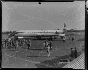 Welcome for the British Overseas Airways Corporation Comet 4 passenger jet