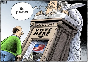 'History, vote here.' "No pressure." 5 November, 2008.
