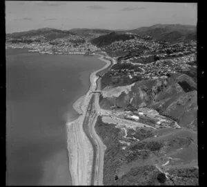 Old Hutt Road and Kaiwharawhara Gorge, before Wellington Motorway construction