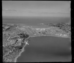 Evans Bay and Rongotai, with Wellington Airport