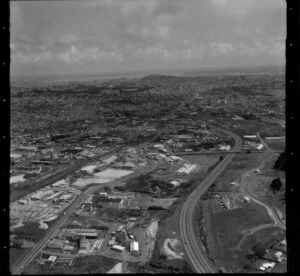 Penrose industrial area, Great South Road, Southern Motorway, subdivision development, Penrose, Auckland