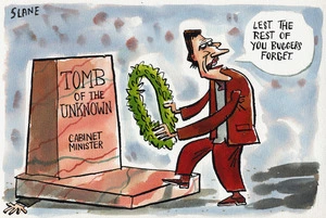 Tomb of the unknown cabinet minister. "Lest the rest of you buggers forget." 10 November, 2004