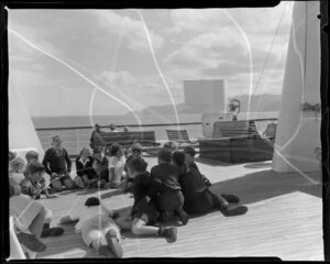 Aramoana ferry, including group of unidentified children