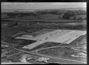 Tasman Empire Airways Ltd, building foundations, Mangere Airport, Auckland