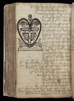 Page from commonplace book