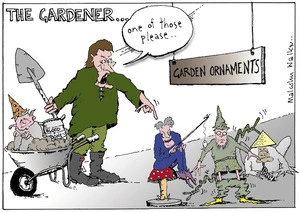 Walker, Malcolm, 1950- :The Gardener... 'one of those please..' Sunday News, 9 August 2002.