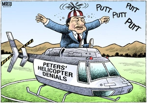 'Peters' helicopter denials.' "Putt, putt, putt.' 4 November, 2008.
