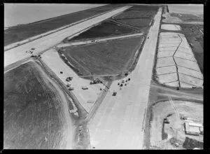 Auckland International Airport runway construction, Mangere