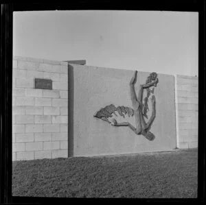 Brevet Club scupture / emblem (Icarus with melting wings?), Christchurch