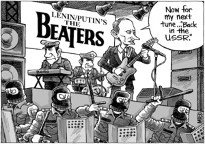 Lenin/Putin's The Beaters. "Now for my next tune... 'Back in the USSR'. 18 April, 2007.
